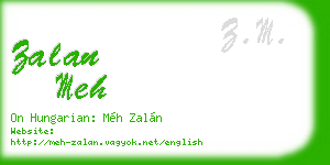 zalan meh business card